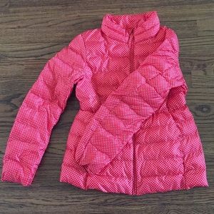 Uniqlo red lightweight warm coat.